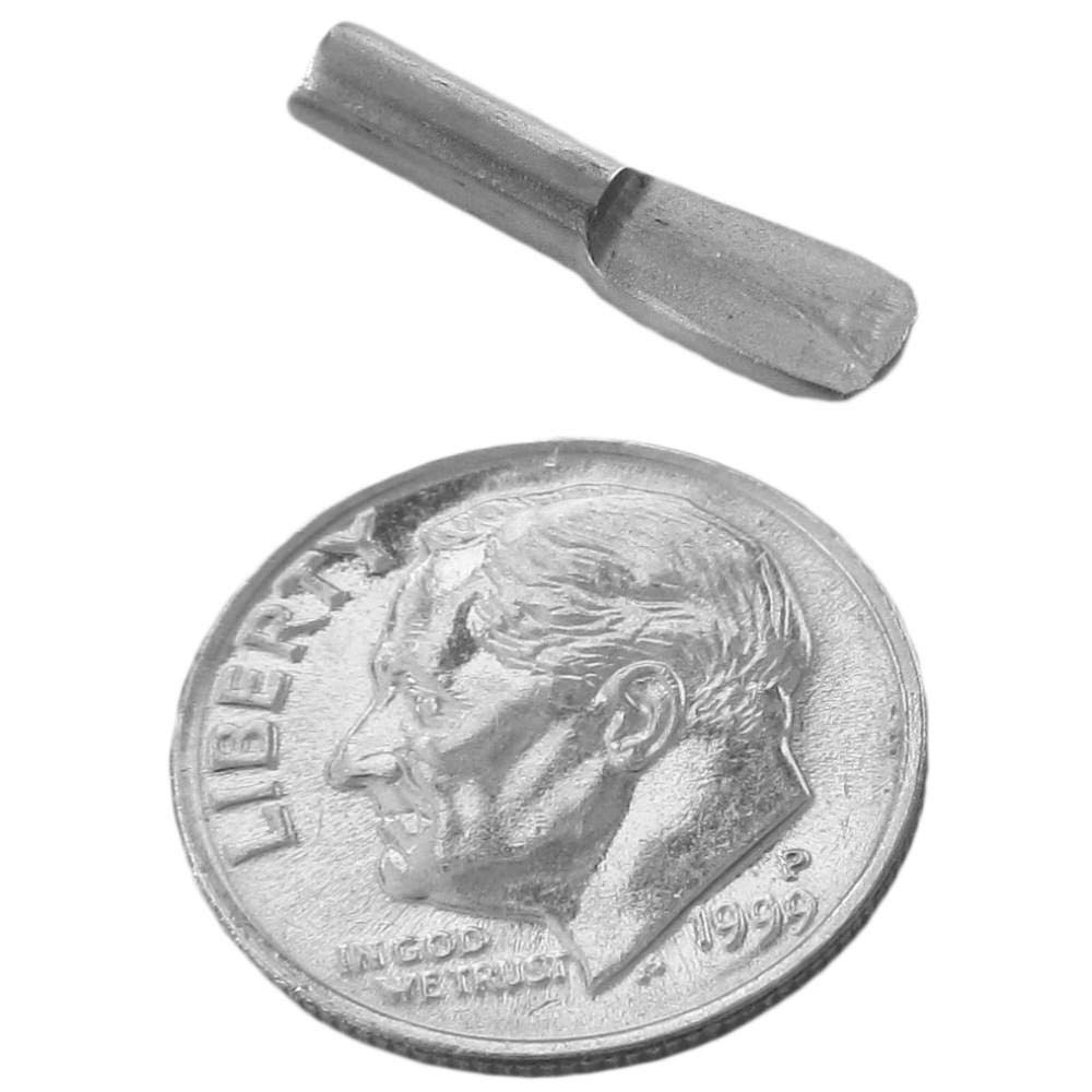 3mm Small Spoon Shelf Support Pins Polished Nickel 50 Pack