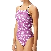 The Finals Girl's Flutterback Athletic One Piece Swimsuit, Purple, 22