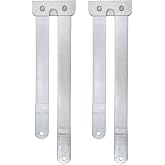 22 Inches Folding Step Ladder Hinge Replacement 2Pcs, Silver | Fit for Ladder of 8.2 Ft to 9.84 Ft in Height, Restore Stability, Anti Wobble, with Screws for Quick Ladder Repair