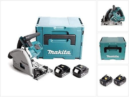 Makita DSP 600 TJ Akku Tauchsäge 36V (2x 18V) Brushless 165 mm im Makpac mit 2x BL1850B 5,0 Ah Akku