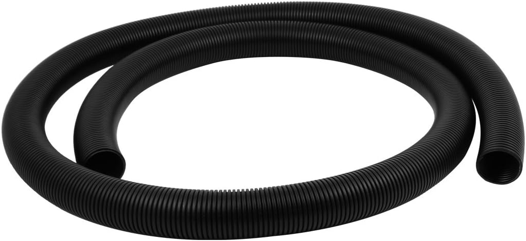 X-DREE Black Plastic 32mm x 37mm Flexible Corrugated Conduit Pipe Hose Tube 2M Long (4e93e469-a222-11e9-8d7c-4cedfbbbda4e)