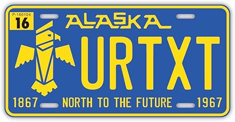 Amazon フラット オリジナルカスタムナンバープレート アメリカ 大 Us車用 アラスカ67 置物 オブジェ オンライン通販