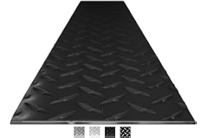 DLDIRECT 8in. X 96in. - DiamondLife Diamond Plate Sheet Metal, Heavy-Duty Genuine Commercial-Grade Mill Finish Diamondplate Aluminum Sheet, USA Made Aluminum Tread Plate - Diesel Black