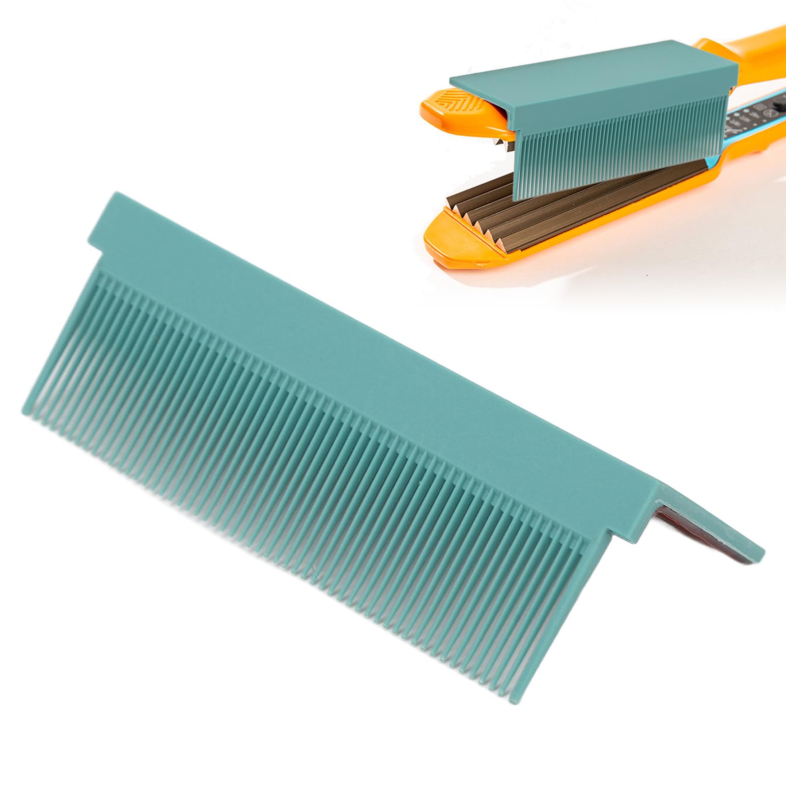 Carbon Fiber Hair Comb Hairdressing Styling Accessories Hair Straightening Comb Attachment, Hair Straightener Comb,Hairdressing for Hair Straightener Electric Hair Splint (Green)