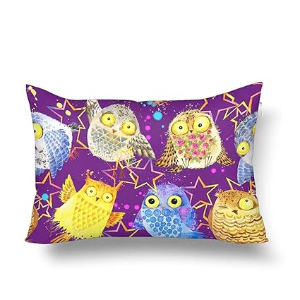 Amazon Com Jjdncjdhf11 Cute Owl Seamless Colorful Watercolor Owl