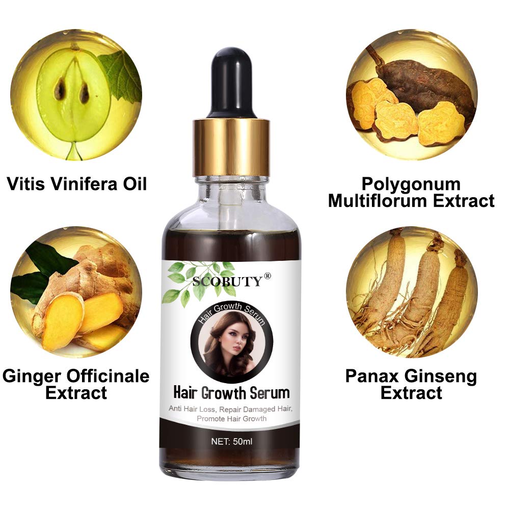 Hair Growth Serum, Hair Growth Oil, Hair Growth Treatment, Hair Loss Serum for Thinning, Balding, Repairs Hair Follicles, Promotes Thicker, Stronger Hair, And Promotes Hair Regrowth, 50ml : Beauty