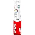 Colgate Total Active Prevention Foaming Clean Medium Toothbrushes, Medium Bristle Toothbrush Pack for Plaque Removal, Helps Reach Deeper Along The Gumline and Between Teeth, White, 2 Pack