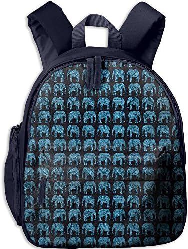 Indian Culture Elephants Kids Printed Backpack Shoulder School Bookbag With Front Pockets
