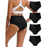 OEIOEI Women's Seamless Underwear No Show Lightweight Panties Invisible Briefs 4-Pack