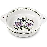 Portmeirion Botanic Garden Round Baking Dish with Handles - 58 Oz | Ideal for baking &amp; serving main courses or side dishes, chip-resistant glaze, porcelain construction, 10-inch size