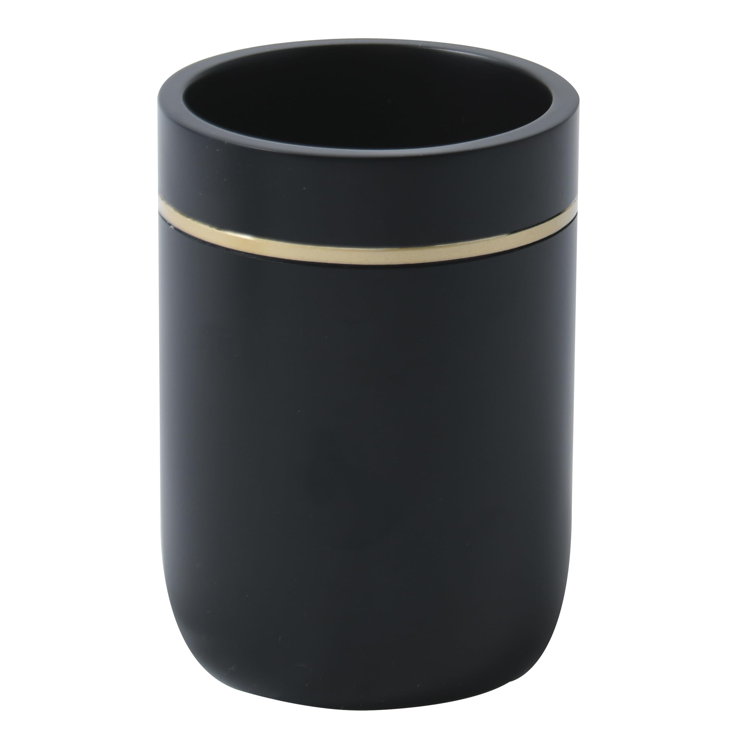 Spirella Bly Ceramic Toothbrush Holder 7 x 11.5 cm Matt Black Gold