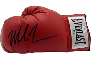 SANQIZ Mike Tyson Signed/Autographed Red Everlast Boxing Glove (Left) JSA 146559