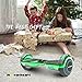 Hoverboard Two-Wheel Self Balancing Electric Scooter UL 2272 Certified, Metallic Chrome with Wireless Speaker and LED Light (Chrome Green)