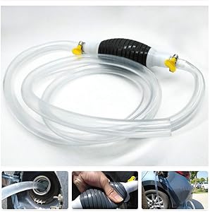 REACH AUTO PARTS Newest High Flow Siphon Hand Pump Portable Manual Car Fuel Transfer Pump for Gas Gasoline Petrol Diesel Oil Liquid Water Fish Tank with 2M Syphon Hose