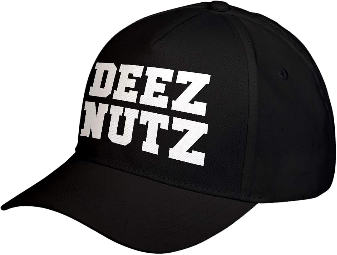 Hat Deez Nuts Black Adjustable Unisex Baseball Cap Clothing