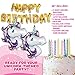 Unicorn Party Supplies | Gaint Unicorn Balloon | Party Favors with 26 Colorful Latex, Mylar Balloons, Birthday Banner, Unicorn Horn Glitter Headband, Air Pump & String in Box