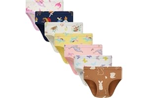 Benetia Girls' Soft Cotton Underwear Assorted Briefs 6-9 Pack