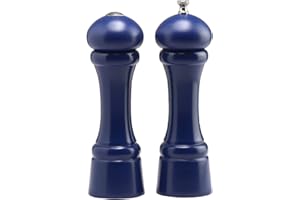Chef Specialties 8 Inch Windsor Pepper Mill and Salt Shaker Set - Cobalt Blue