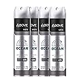 ABOVE Ocean - 48 Hours Element Antiperspirant Deodorant Set for Men - Dry Spray Protects Against Sweat and Body Odor - Leaves No White Marks - Delicate Scent - Alcohol Free - 4 pc