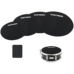 EASTROCK Drum Mute Pads Set 5 Pieces Foam Drum