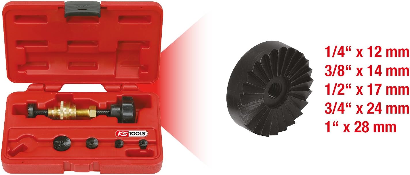 KS Tools 3/8-1-inch Tap Seatingmilling Tool Set (6 Pieces), Multicolor - Image 3
