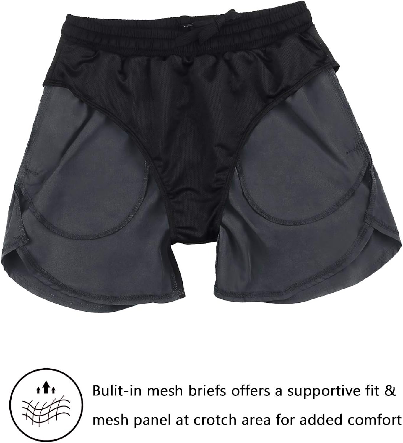 XIEERDUO Women's 5'' Workout Running Shorts with Mesh Liner Zipper Pockets Gym Training Quick Dry: Clothing