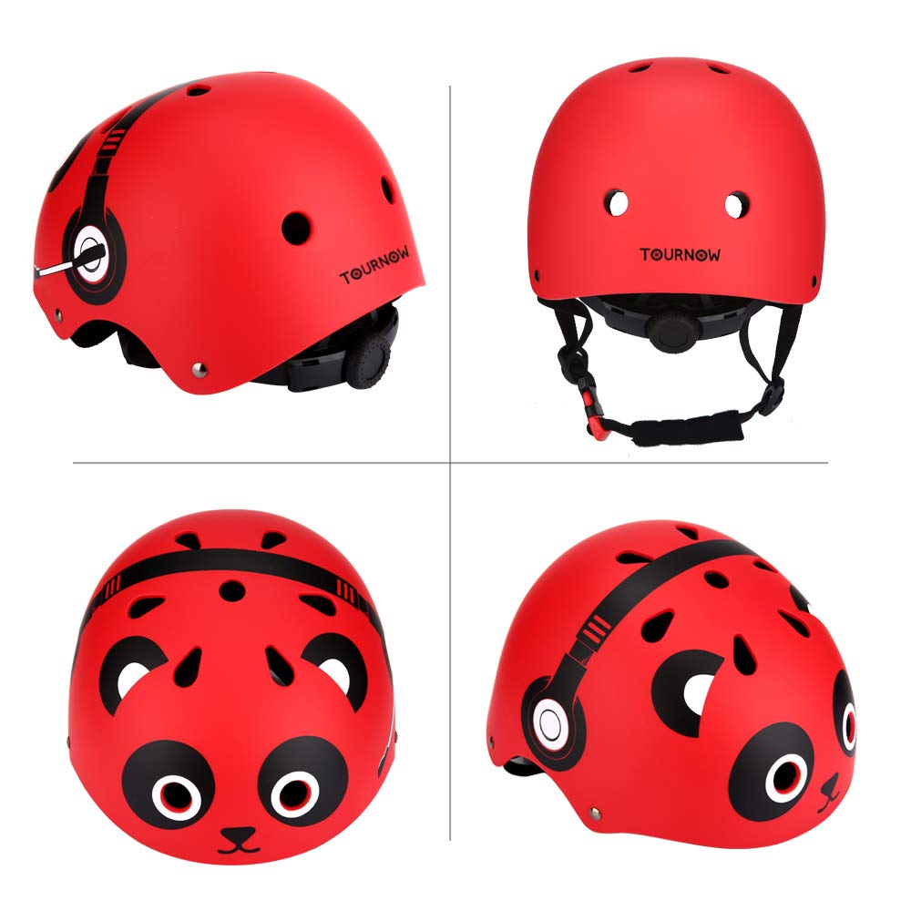 TOURNOW Kids Bike and Skateboard Helmet, CPSC Certified 11 Air Vents Adjustable Dial Helmet for Rollerblading Skateboard Cycling Skating Bike Scooter (Orange, S)