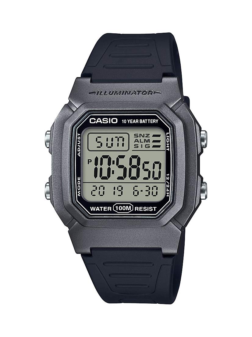 Casio Men's W800HG-9AV Classic Digital Sport Watch, Black/Silver, Digital