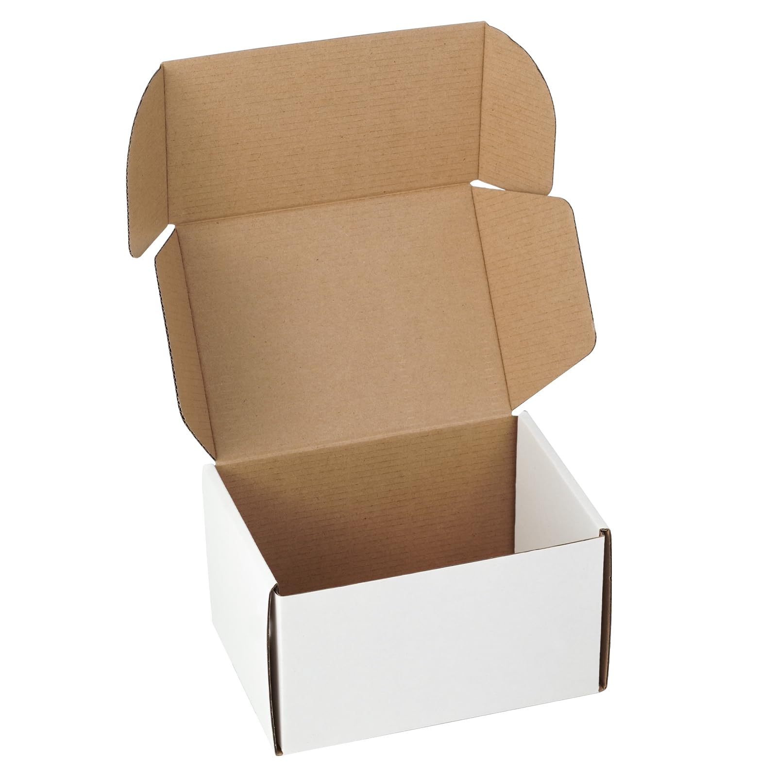 Photo 1 of 10 Pack 7"x5"x4" inch Small Shipping Boxes White Corrugated Cardboard Box for Small Business, Mailer, Shipping, and Packing