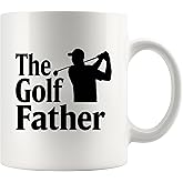 Panvola The Golf Father Funny Golf Gifts For Dad Husband From Wife Son Daughter Fathers Day Novelty Drinkware Ceramic Mug 11 oz White