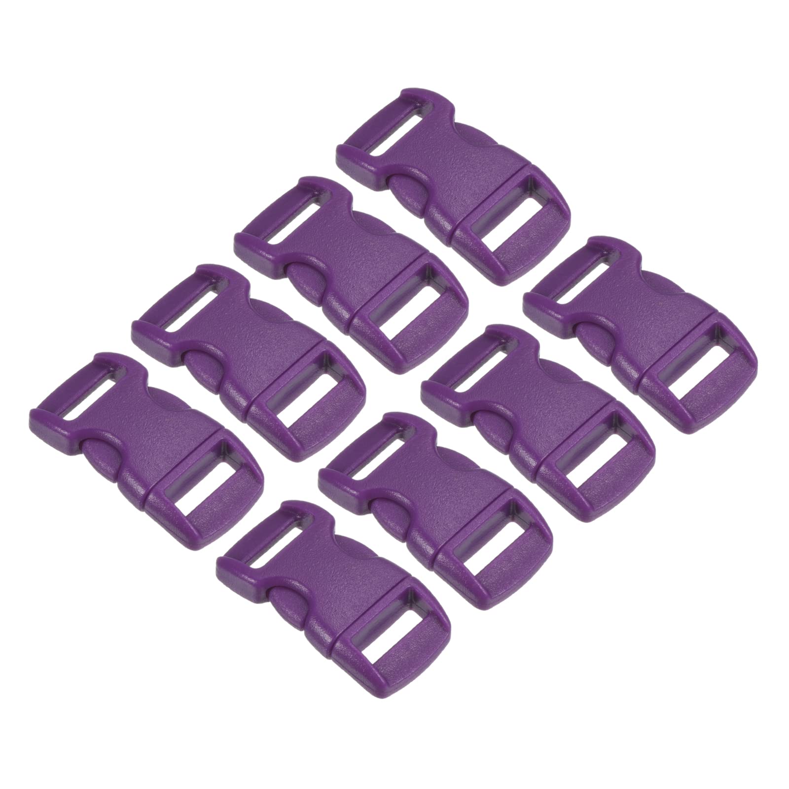 PATIKIL Plastic Buckles, 8 Pack Quick Side Release Clips for Strap, Webbing, Belt, Crafting, Backpack Repair, Sewing Projects, Purple, 16mm