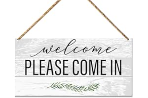 QVUXZ Welcome Sign for Front Door Porch, Home Office Welcome Hello Sign Decor for Wall Decorations, Housewarming Gifts for New House Home Women Men, Welcome Please Come in