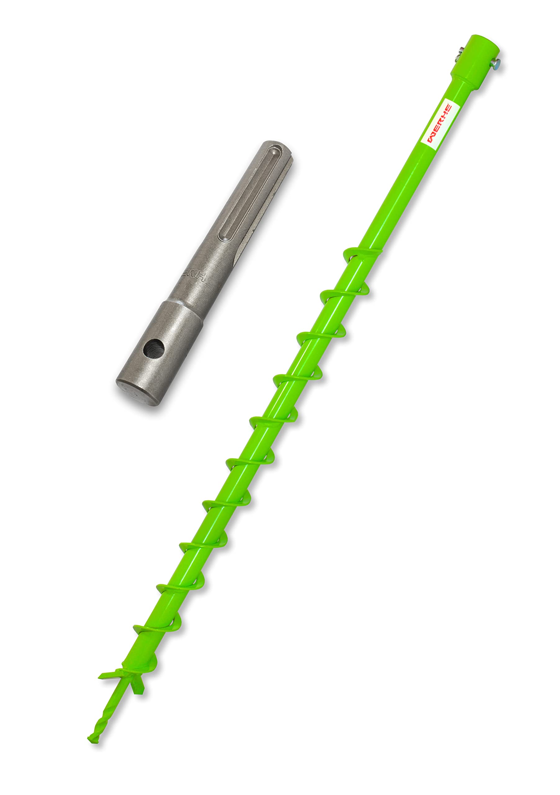 WERHE Earth Drill with SDS Max Holder 40 mm robust drill bit Pile Drill Bit 40mm