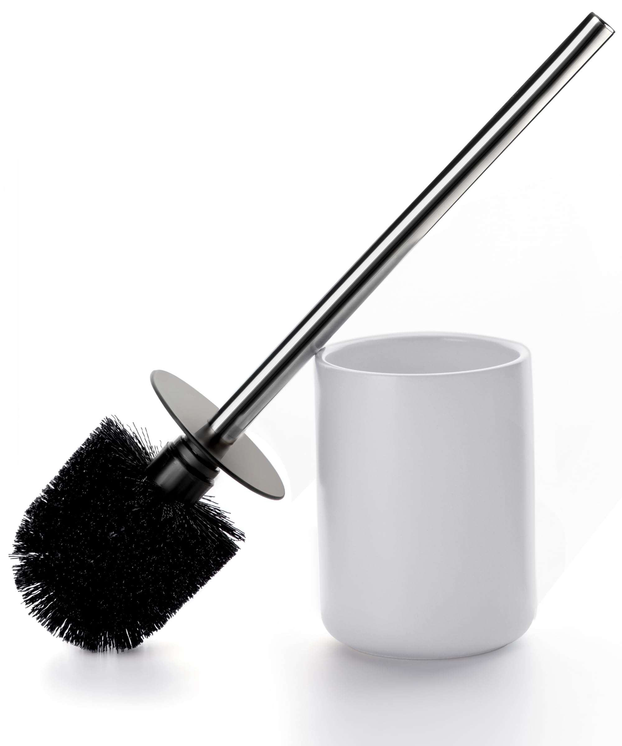 Photo 1 of ***PARTS ONLY***Ceramic Toilet Brush & Holder Set - Freestanding Deep-Cleaning Toilet Bowl Cleaner Brush, Stainless Steel Handle, Small & Sturdy for Storage, Easy to Clean, Non-Scratching