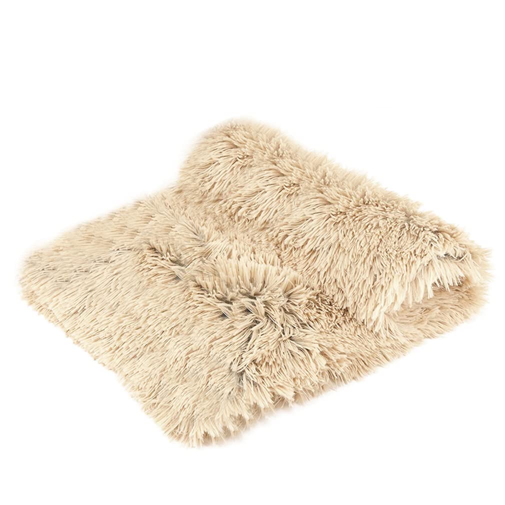 CHMMY Fluffy Dog Blanket, Soft Cat Blanket, Fleece Blanket, Washable Deck for Pets, Dogs, Cats, Puppies, Soft Warm Mat for Pets, Dogs, Cats, Puppies,Beige M 60x80cm — image 1