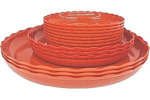 OFiSEXPT 13Pcs Plant Saucer Trays, 6/8/10 Inch Round, Plastic Drip Trays for Indoor/Outdoor Plants