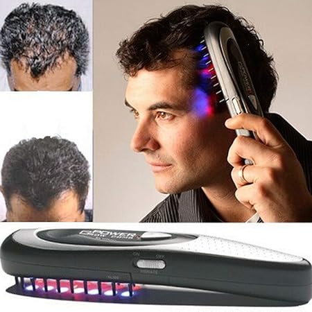 YA 1 stück Elektrische Laser Haarwachstum Kamm Haarbürste Laser Haarausfall Stop Regrow Therapie Kamm Ozon Infrarot Massagegerät