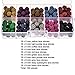 TecUnite 180 Pieces Volcanic Gemstone Beads Round Rock Lava Stone Beads with 1 Roll Crystal String for Bracelet Necklace Jewelry Making, 8 mm, 10 Colors