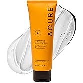 Acure Brightening Cleansing Gel - Vegan Face Scrub, Gentle Facial Cleanser for Radiant Skin with Pomegranate, Blackberry & Acai Infused, Antioxidant-Rich Formula for All Skin Types - 4 fl oz