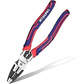 WORKPRO 6-in-1 Linesman Pliers with Wire Cutter and Stripper, 8 Inch Multipurpose Combination Pliers, Premium CRV Steel Hand Tool Plier for Twisting Cutting Wires and Clamping Screws