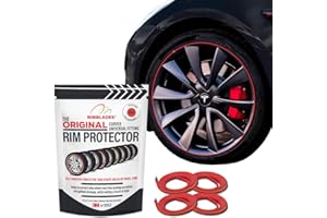 Rimblades Original Red Alloy Wheel Protectors - DIY | 9 Colors Available | Universal Fit For All Wheels | Durable Rim Guards | Car Wheel Scratch Protection | Rim Protection