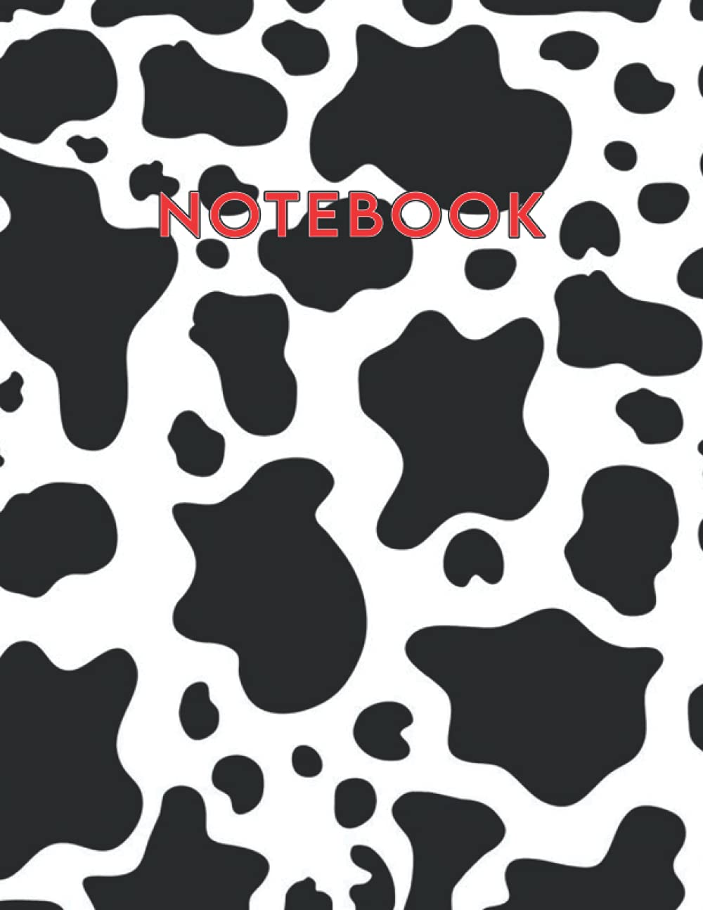 Notebook: Cow Print Dotted Graph Notebook Journal - 8.5 x 11 inches - 110 pages