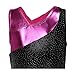 One-piece Rainbow Stripes Ballet Tutu Dancing Athletic Leotard for Little Girl (140(8-9Y), Black)