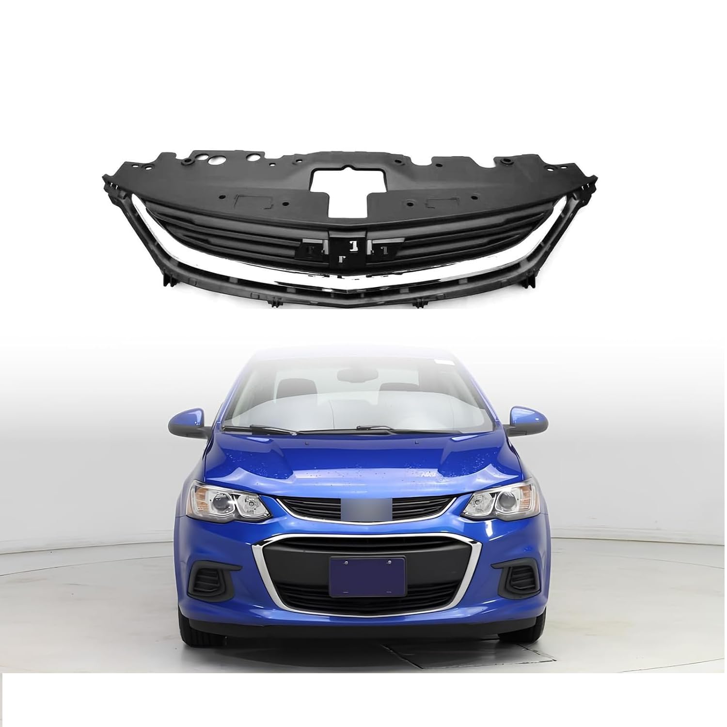 Photo 1 of Chrome Front Bumper Upper Grille Fits for 2017-2020 Chevrolet Sonic Replaces# GM1200736 94538130