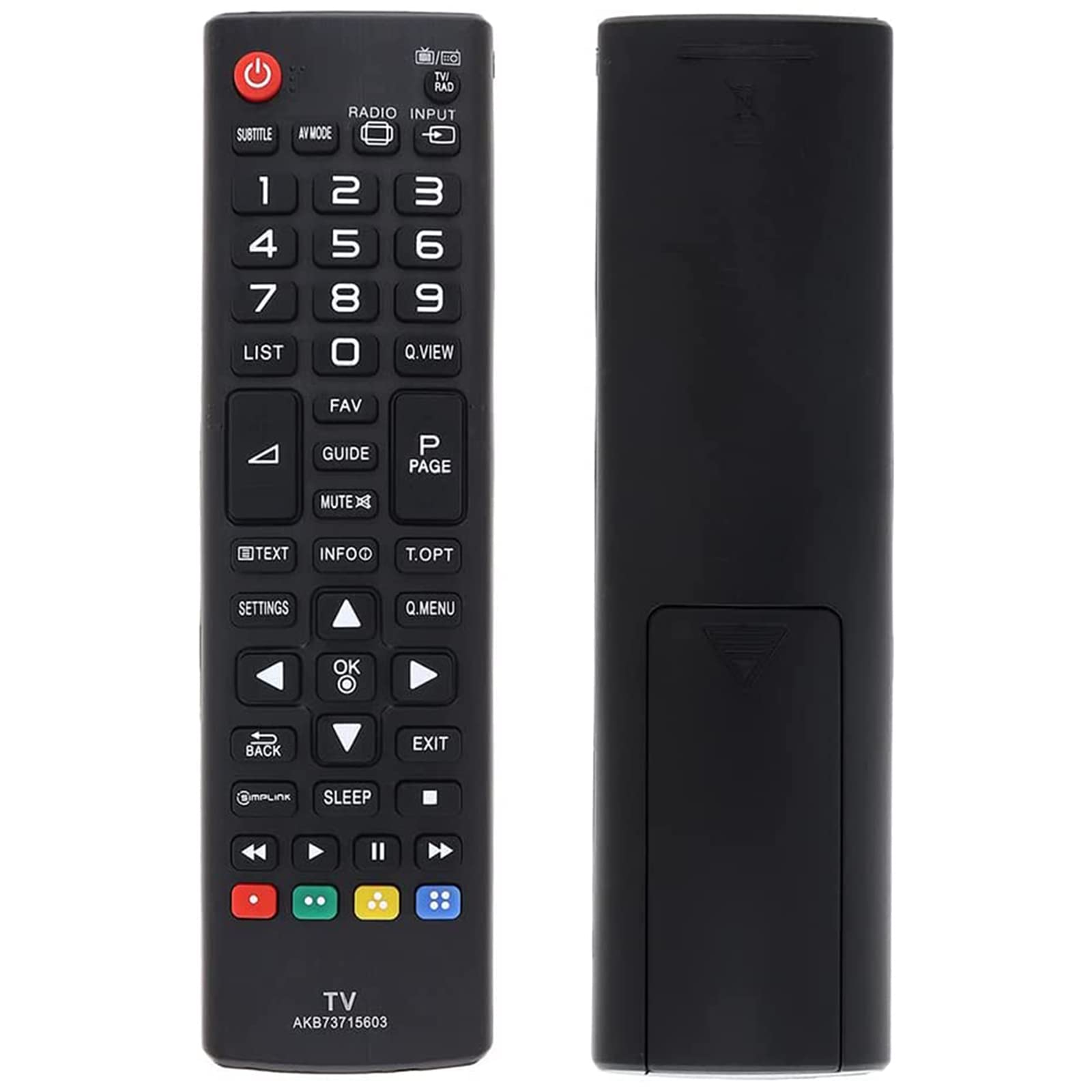 AULCMEET AKB73715603 Replacement Remote Control fit for LG TV 32LA6130-ZB 32LA6134-ZB 32LA6136-ZB 32LA613S-ZB 32LA613V-ZB 32LA613V-ZF 32LA613V-ZG 32LA6150-ZB 32LA6154-ZB 32LA6156-ZB 32LA615S-ZA