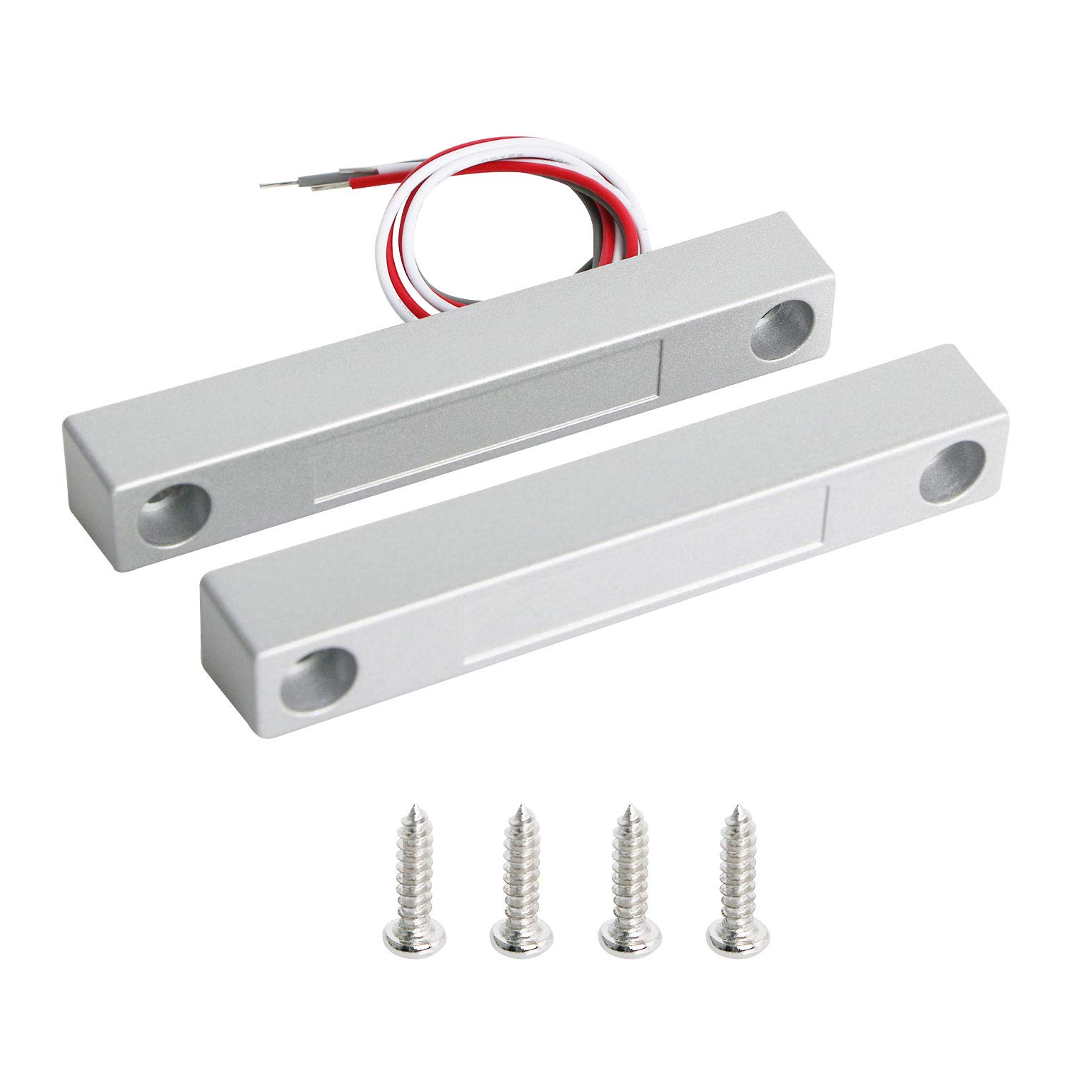 Aoje-Link MC-58 NC + NO Wired Magnetic Switch Door Window Reed Switch Micro Alarm Magnetic Contact Security Silver Gray 1pcs