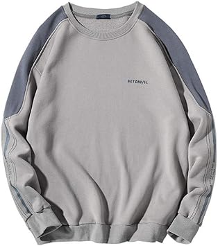 Amazon 日本の男性のメインプッシュスプリングセーターメンズラウンドネックヘッジルーズヒットカラーシャツ スポーツ アウトドア Amazon 日本の男性のメインプッシュスプリングセーターメンズラウンドネックヘッジルーズヒットカラーシャツ スポーツ アウトドア