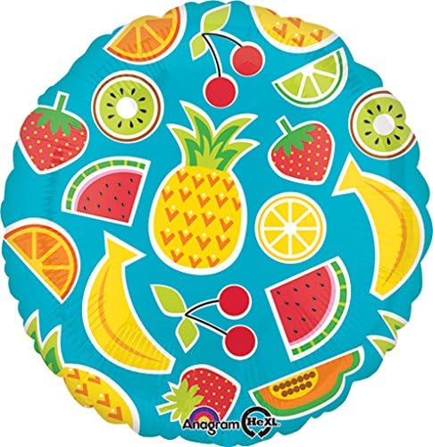 LoonBallon Tropical Fruit Balloon, Standard Foil Balloon, 5 Pieces