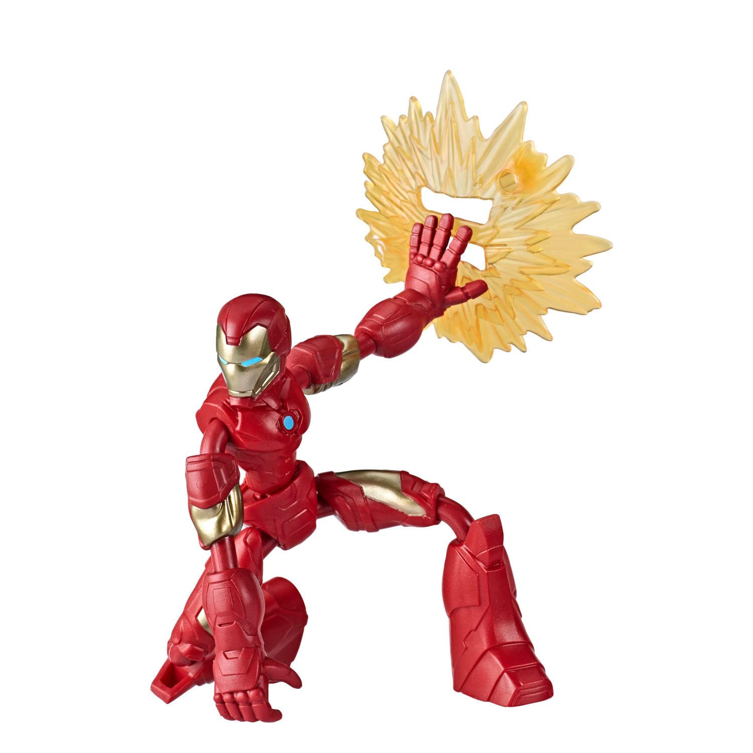 Marvel Avengers Bend And Flex Action Figure Toy, 15-cm Flexible Iron Man Figure, Includes Blast Accessory, For Children Aged 6 and Up, NA