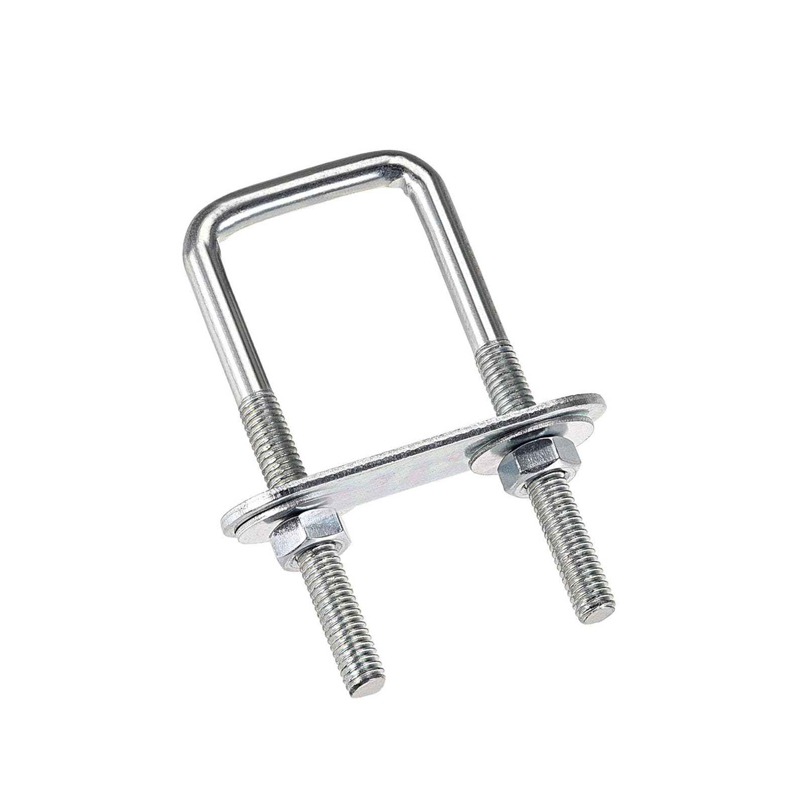 TA-VIGOR 2 sets M6 Square U-Bolts, 30mm Inner Width 80mm Length Steel U-Bolts with Nut, Plate, Washer for Attaching Piping Conduit Cable Tube Brackets Boat Trailer